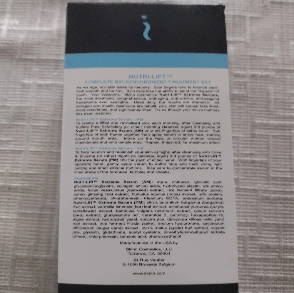 Skinn Dimitry James nutri lift extreme serums AM & PM Sealed